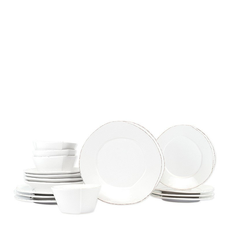 Lastra Handmade Stoneware Dinner Plate, White