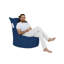 Premium Waterproof Garden Bean Bag Chair, Navy Blue | 100% Polyester Fabric, 27.6 x 15.7 x 37.4 inches | Filled with 100% Original Bead Styrofoam, Hidden Zipper System | Perfect for Outdoor Relaxation & Comfort-1220723963
