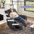 32.3" Wide Classic Comfortable Upholstered Swivel Manual Recliner with Glider