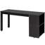 Lit mezzanine double avec bureau rétractable, 3 tiroirs, bois massif, espace, taille, bureau-371428512