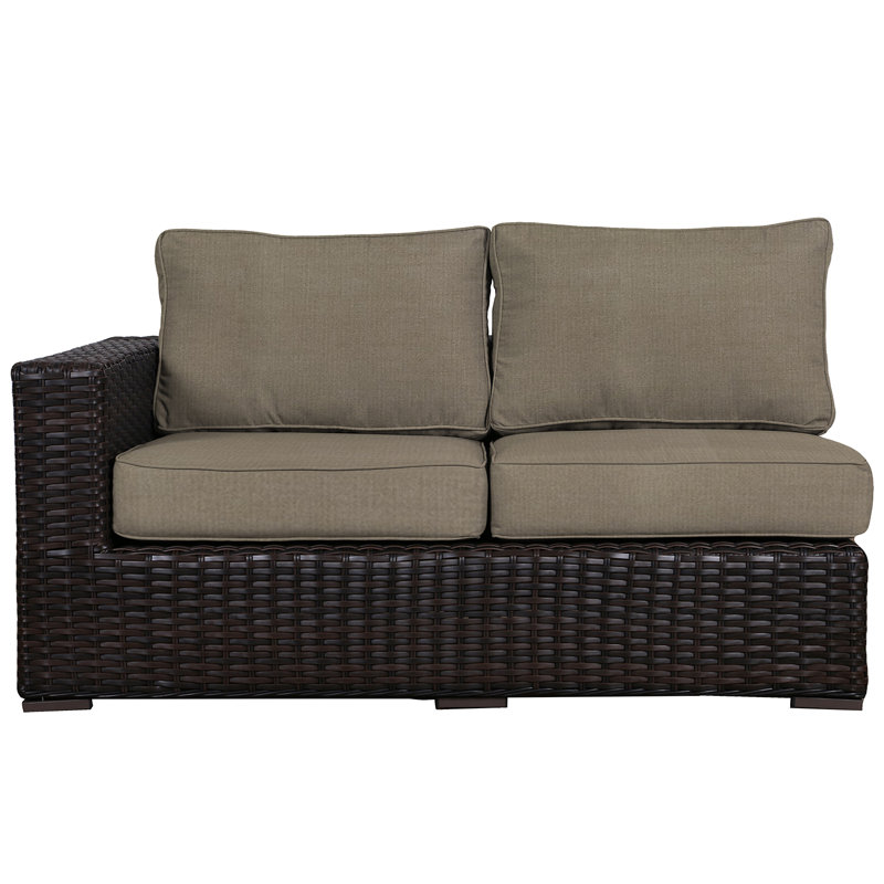 Canapé de patio Sirci avec coussins Sunbrella, Taupe