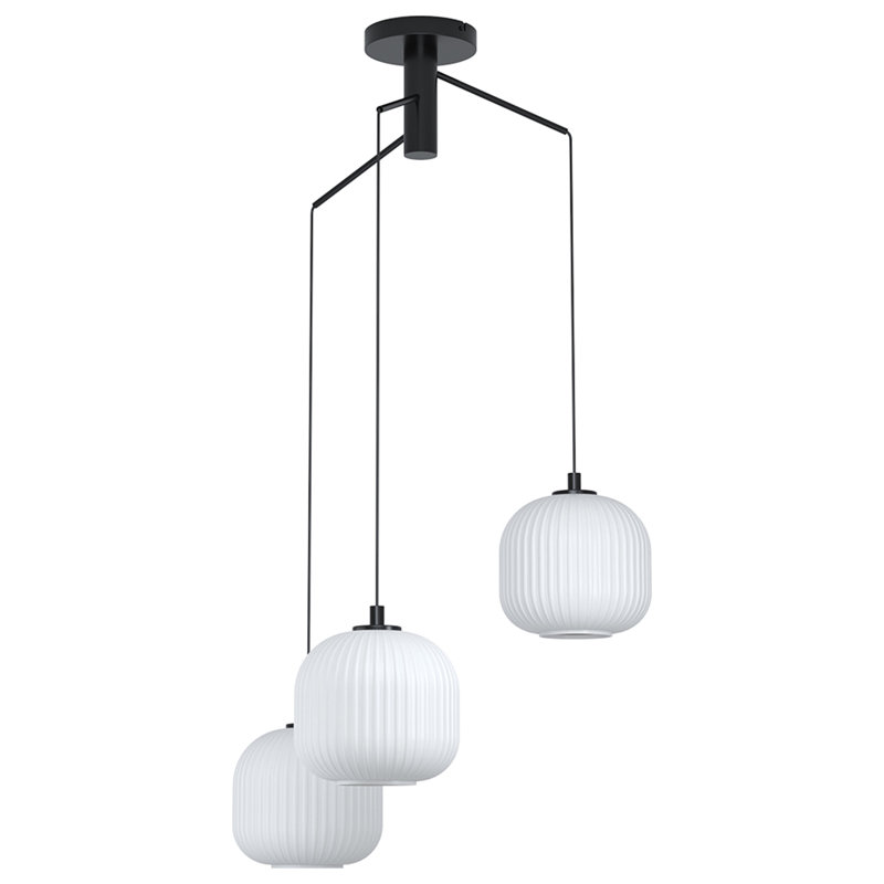Luminaire suspendu en forme de dôme à 3 lumières Paka