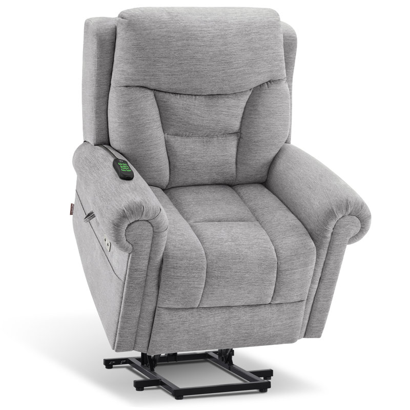 Gordian Lift Assist Recliner with Massager, Light Grey
