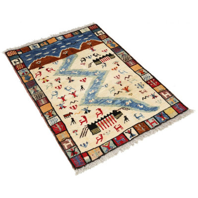 Beuna One-of-a-Kind 2'9'' X 3'8'' Wool Area Rug Ivory , Malibu