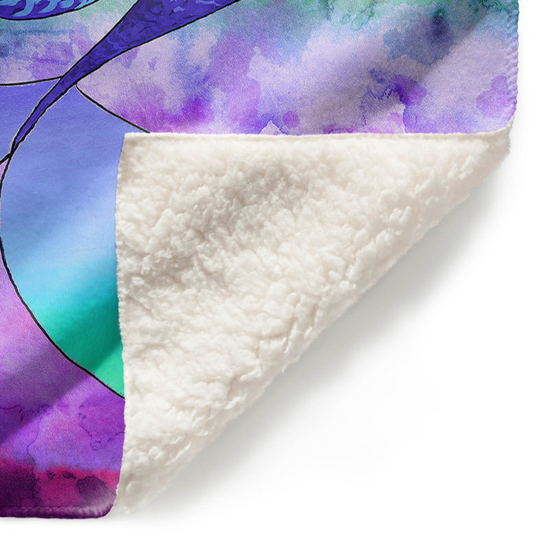 Couverture sherpa 6 doux sirène perle, l 51 po x L 60 po