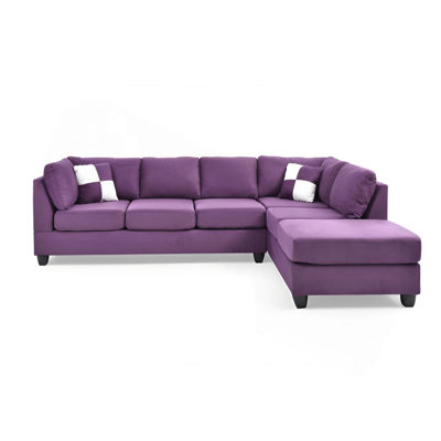 Sectional ( Without Ottoman) , PURPLE