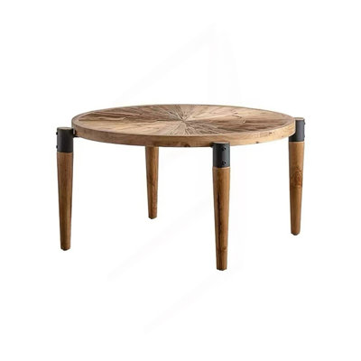 Round Radial Grain Coffee Table, Living Room Table