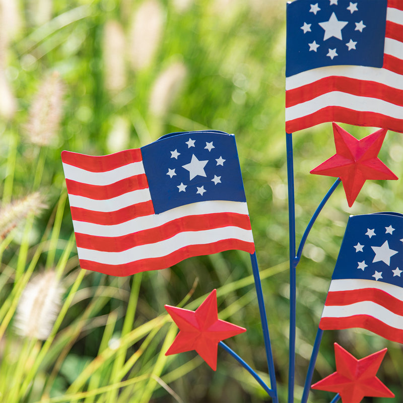 Piquet de jardin patriotique / drapeaux Americana