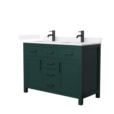 Beckett 48" Freestanding Double Bathroom Vanity with Quartz Top
