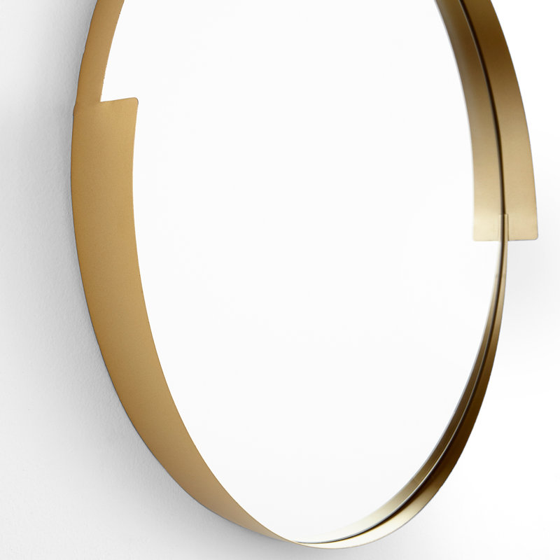 Gilded Wall Mirror, 23.25" H x 23.25" W