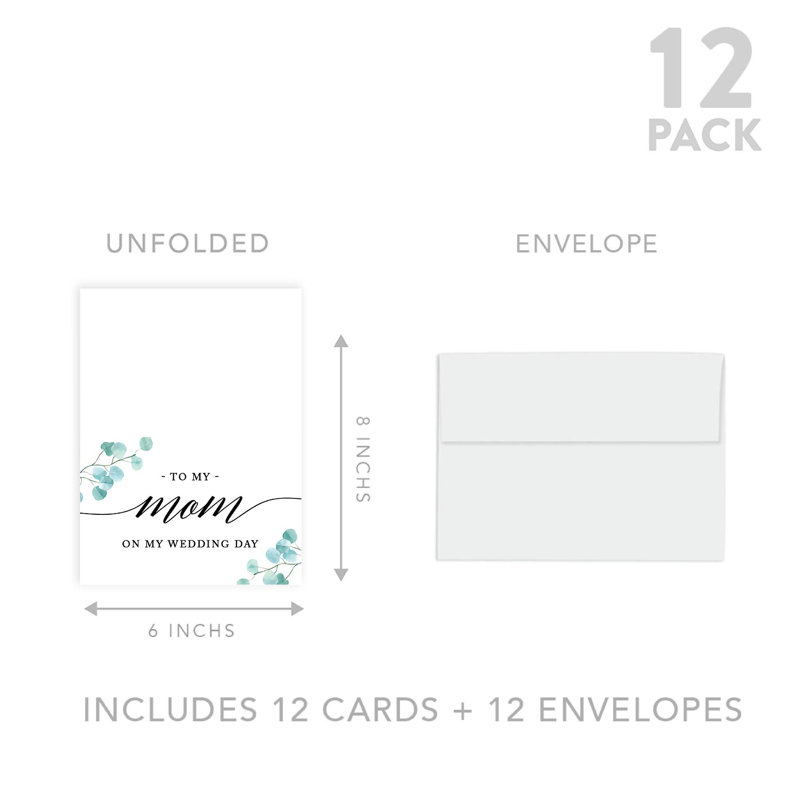 Carte de mariage d'eucalyptus
