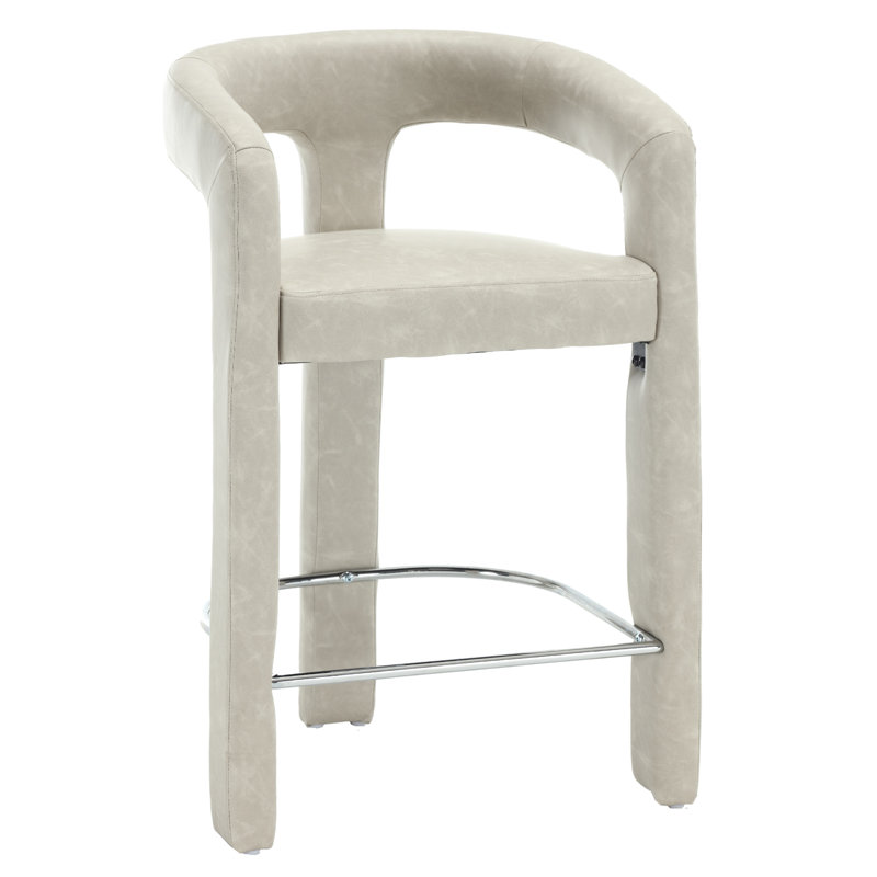 Chaise de baril de comptoir moderne avec accoudoirs et étriers pour îlots de cuisine, barres de bar et comptoirs d'une hauteur de 26,25 po