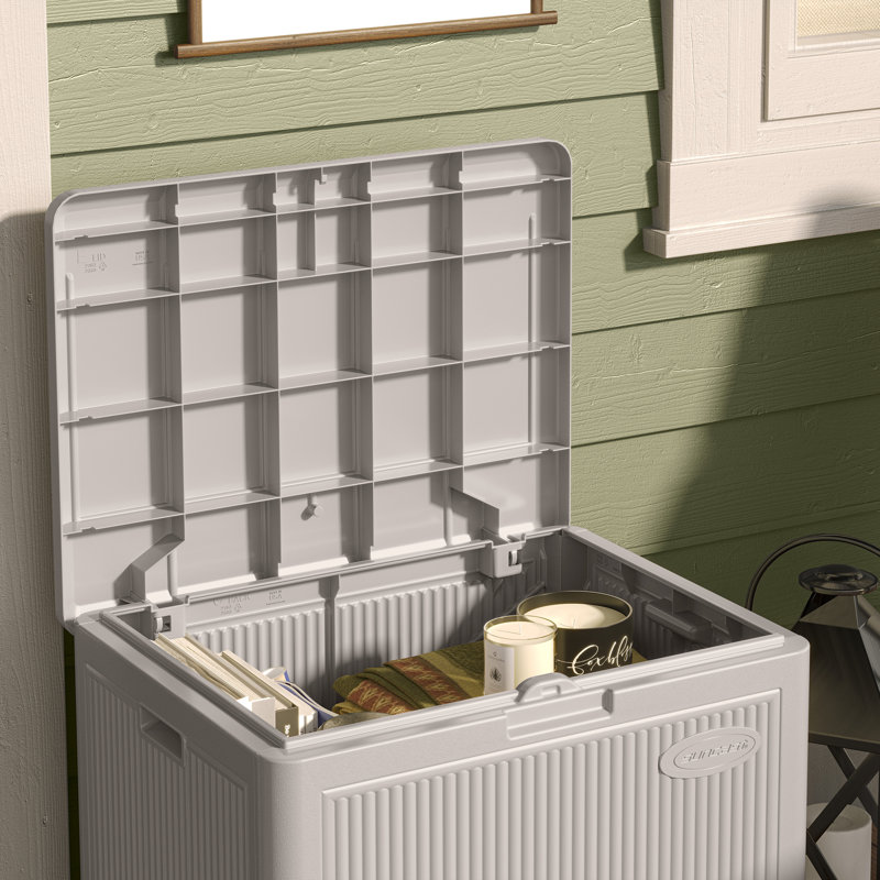 Suncast New York 83L Storage Box - Light French Grey