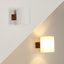 Wooden Base Glass Cylinder Flush Mounted Sconce-749863509
