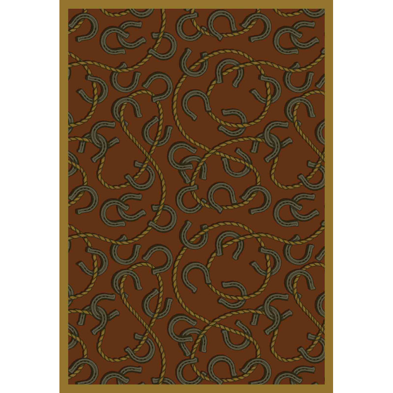 Whimsy Rodeo Area Rug, Rectangle 5'4" x 7'8"