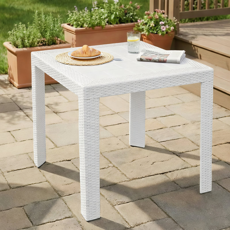 Table de salle à manger Nashia, Blanc, 31 po de largeur