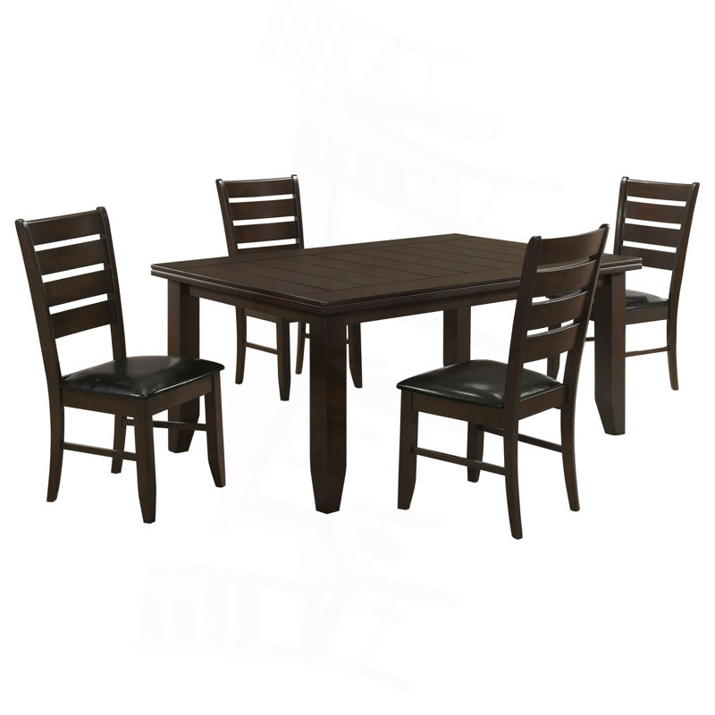 Cappuccino Dining Set, 5 Pieces: Table, 4 Chairs