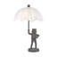 Lampe de table grenouille en résine 23 po bronze avec abat-jour en lin-685315040-685315042