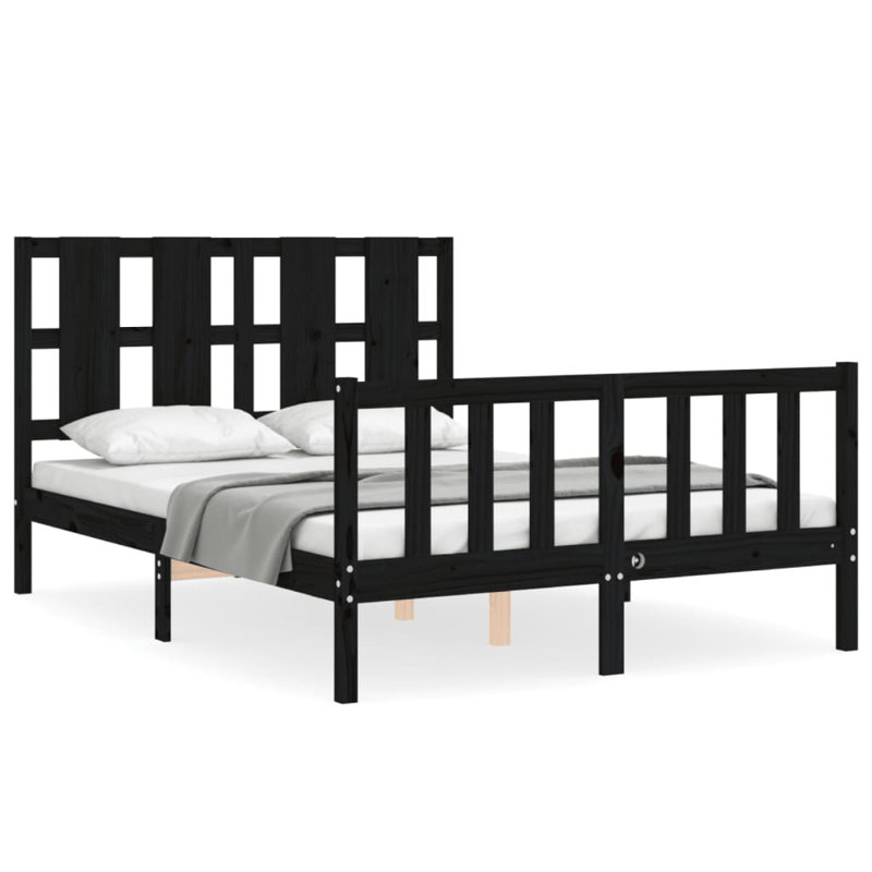 Bed Frame with Headboard, Super King (6'), Black