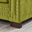5 + 2 places en velours 2 + 3 avec design moderne, accoudoirs carrés, pieds en bois massif, coussins à ressorts et housses amovibles pour le look du salon, places assises, accoudoirs, rangement pour clous argentés
