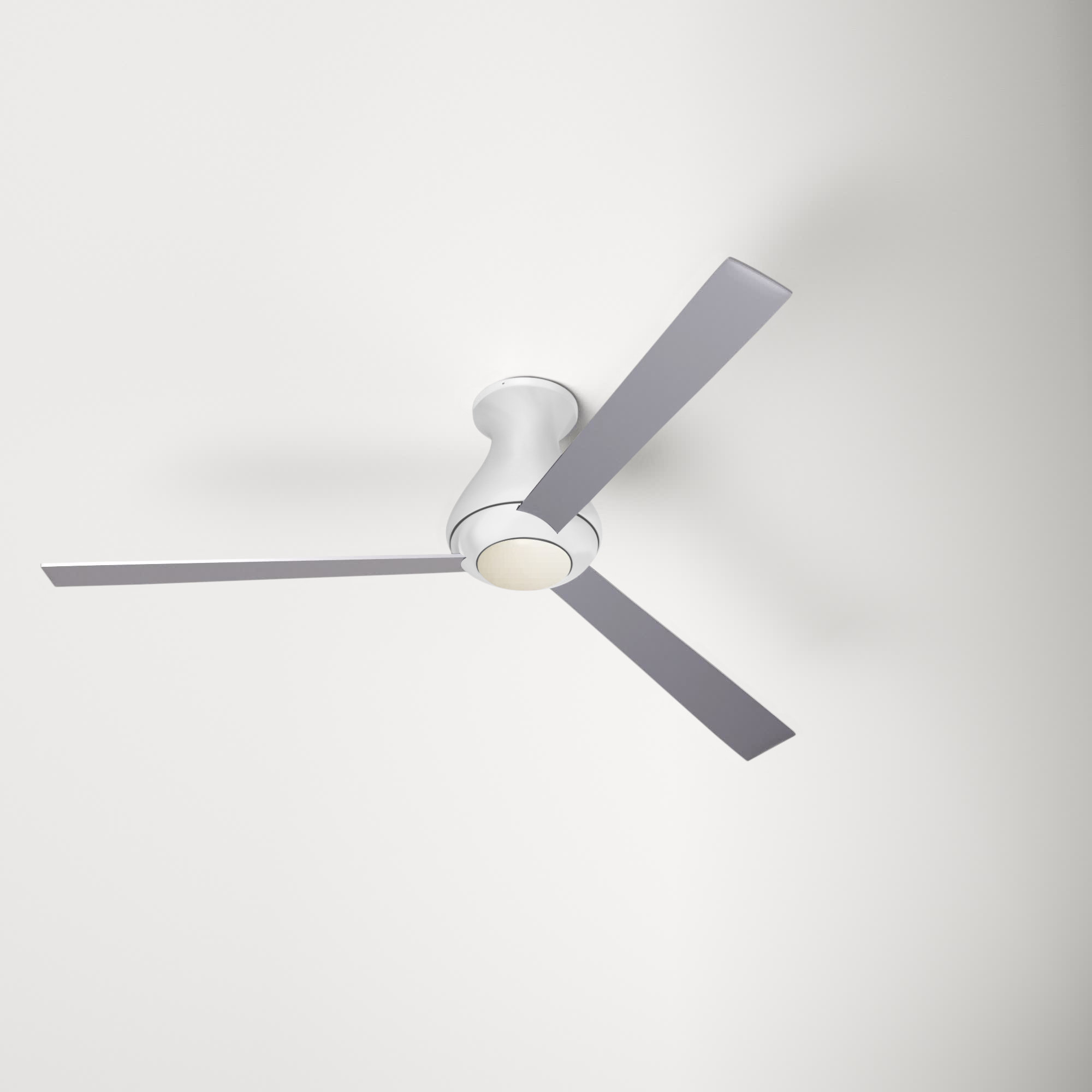 Altus 52'' 3 Blade Ceiling Fan, Wall Control with Remote Handset (2-wire), Aluminum, Gloss White