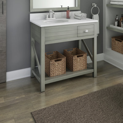 Lazenby 36'' Single Bathroom Vanity with Stone Top