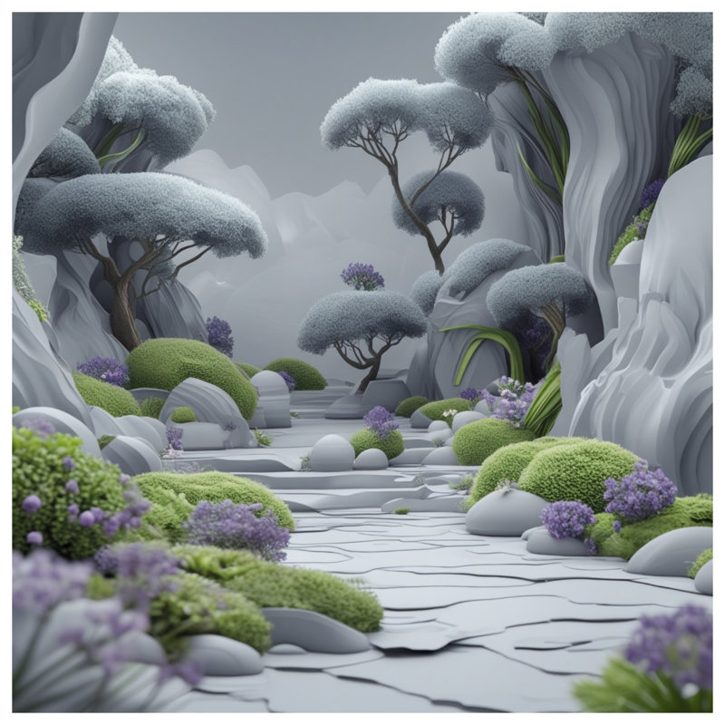 Surrealistic Gray Landscape Blankets, 60in W x 80in H
