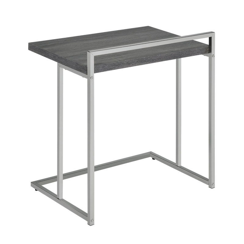 Table de bout Chandlar C Table, Nickel, Gris patiné