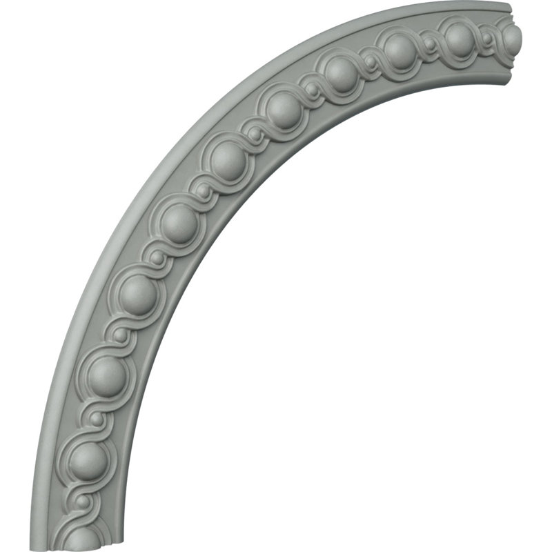 Ensemble d'anneaux de plafond Hillsborough, H 35,5 po x l 35,5 po x P 0,75 po, Simple (1/4 d'un cercle complet)