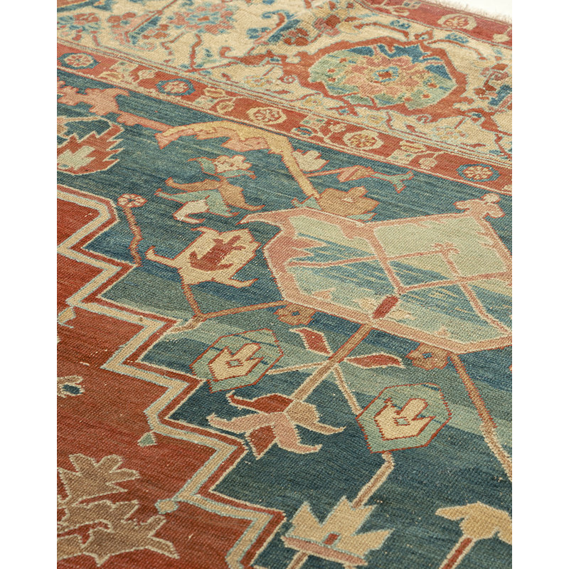 Antique One-of-a-Kind Rectangle 11'4" X 15'1" Hand Knotted Area Rug