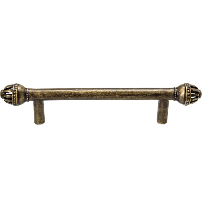 Poignée cage de cricket, Laiton antique, 4"