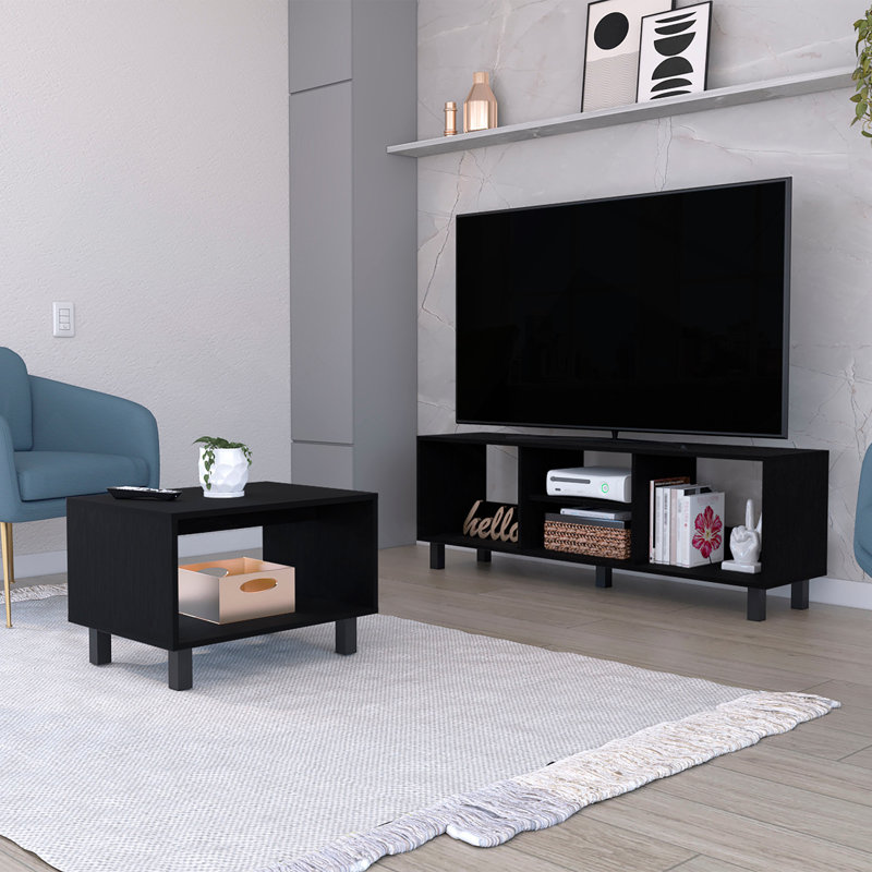 Ensemble de salon 2 pièces avec meuble télé et table basse Hoven