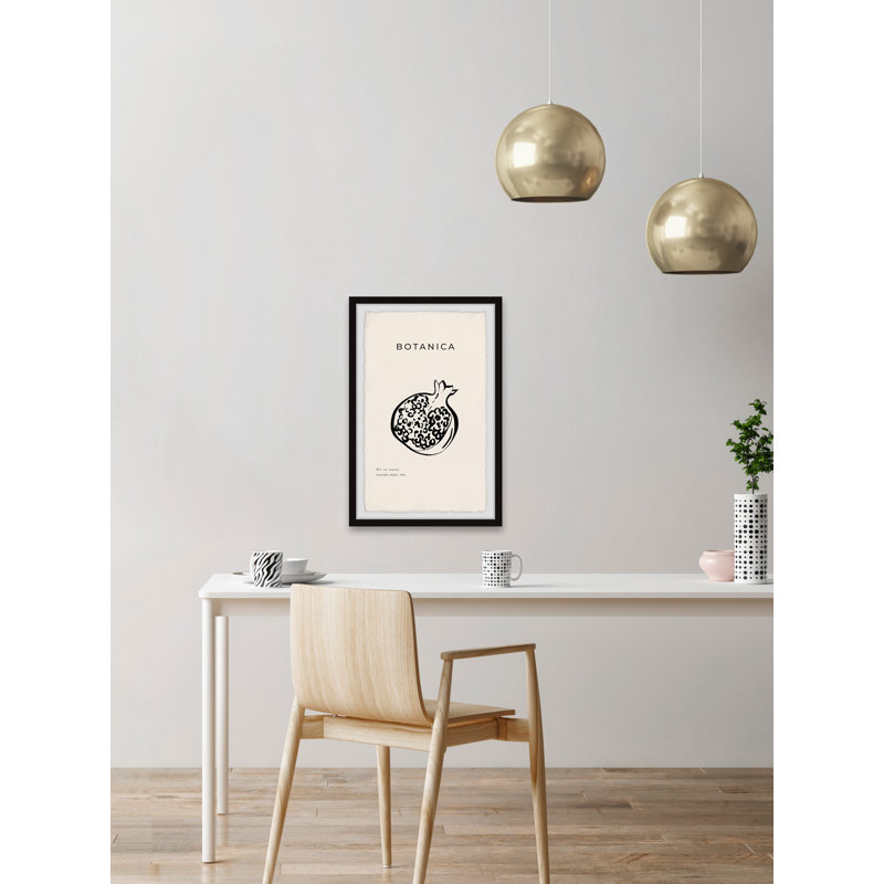 «Botanica Pomegranate», reproduction d'art encadrée sur papier, H 36 po x l 24 po