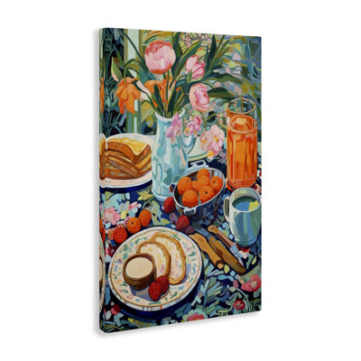  Bright Breakfast Spread Canvas Wall Art by LSR Design Studio