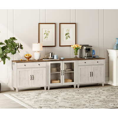 Scarlett Sideboard with 2 Drawers, 2 Glass Doors, and 4 Wood Doors