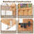 11 X 7 Ft Spruce Wood Greenhouse, Walk-in Green House With Pergola, Top-hung Folding Windows, Built-in Workstation & Staging Shelves-124433992