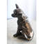 Sculpture de table chien en aluminium Chihuahua assis 12 po x 7 po x H 11 po