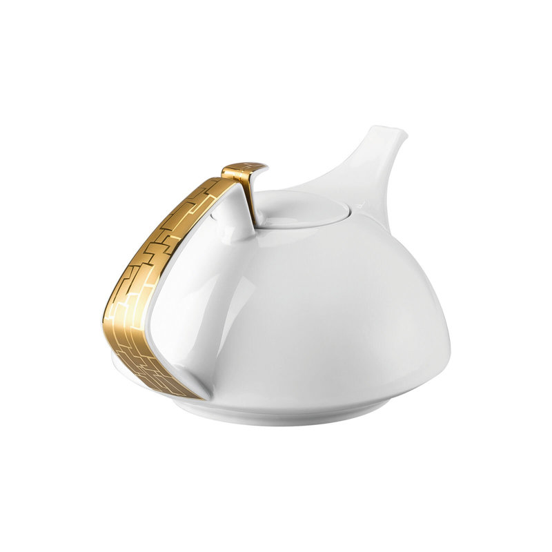 TAC Porcelain Teapot, Silver, 45.75 oz.