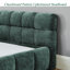 Grand lit tapissier, cadre de lit rembourré confortable, tissu chenille, avec tête de lit et cadre de lit solide. Avec tiroir pour le rangement - Vert (88,5 po x 68,5 po x 31 po)-586800413-578973910