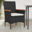  Chaise de jardin noire, blanc crème