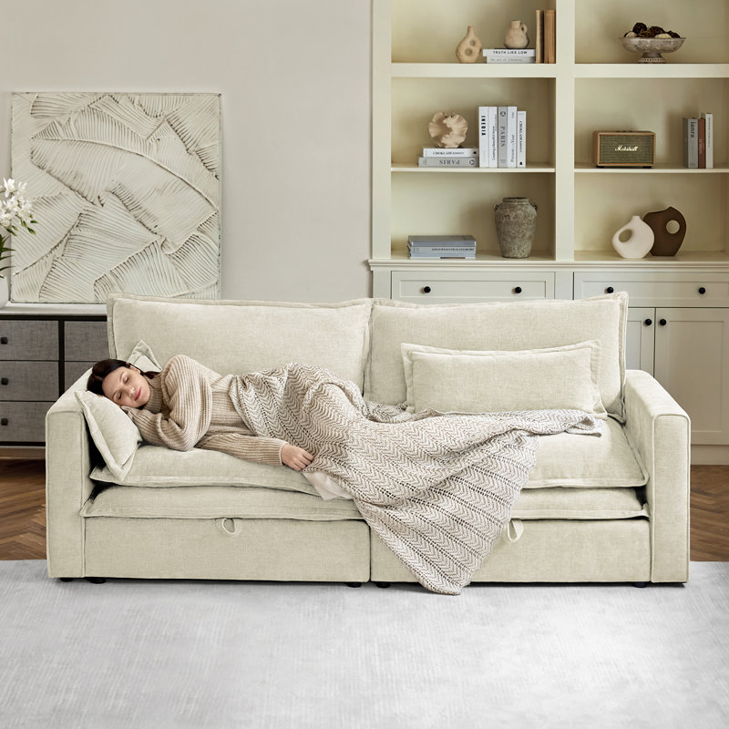Canapé de rangement Felipe, Beige