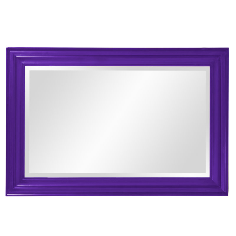 Miroir décoratif biseauté moderne et contemporain Cyrus, Mauve royal