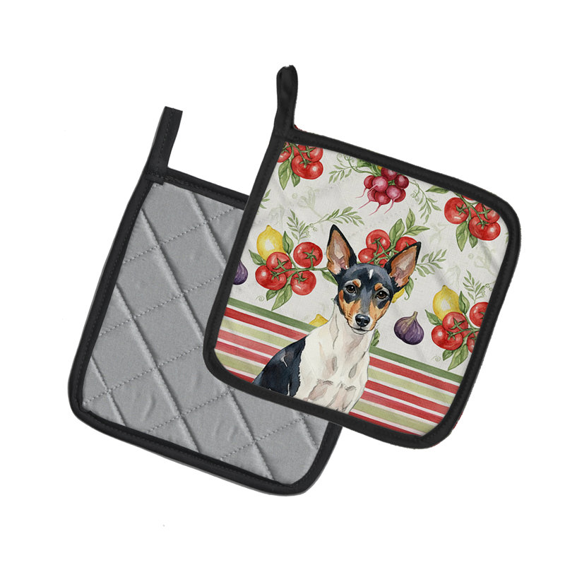 Paire de porte-casseroles Toy Fox Terrier