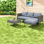 Canapés de patio peu encombrants, modulaire moderne en métal de fer pour la maison de patio