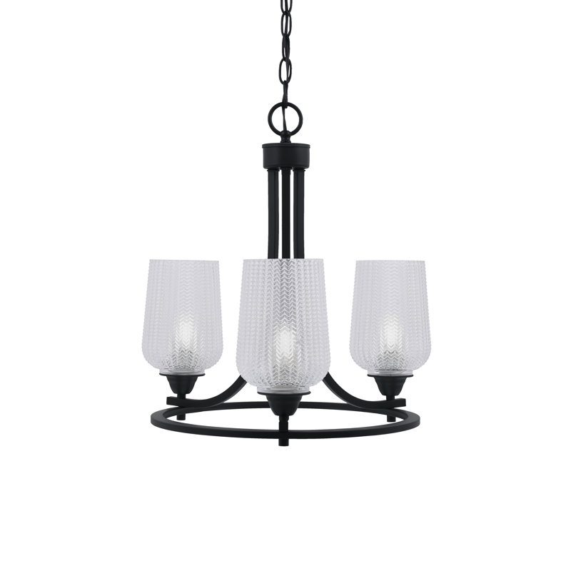 Paramount 3 Light Uplight Chandelier, White
