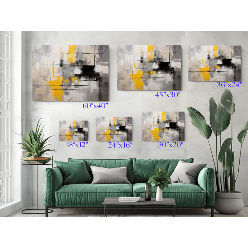 Impression sur toile de formes abstraites colorées, décoration murale moderne pour la maison et le bureau, H 30 po x l 45 po