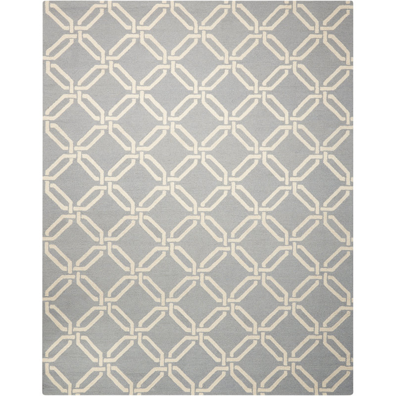 Bal Harbour Geometric Wool Hand Woven Area Rug, Rectangle 114 x 175cm