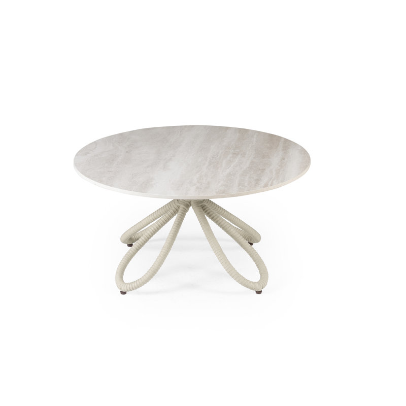 Corda Outdoor Coffee Table, Bone