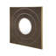 Miroir carré 40 "x 40" sculpté plissé avec cadre en fer doré, décoration murale colorway neutre pour le salon de la salle de bain-1806251084