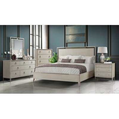 Cathie 5 Piece Solid Wood Bedroom Set